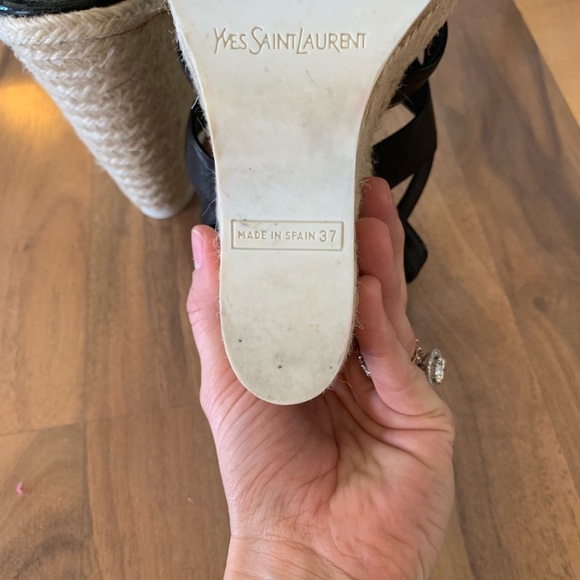 RESERVED 🔒YSL Black Malo Espadrille Wedges - Picture 4 of 8